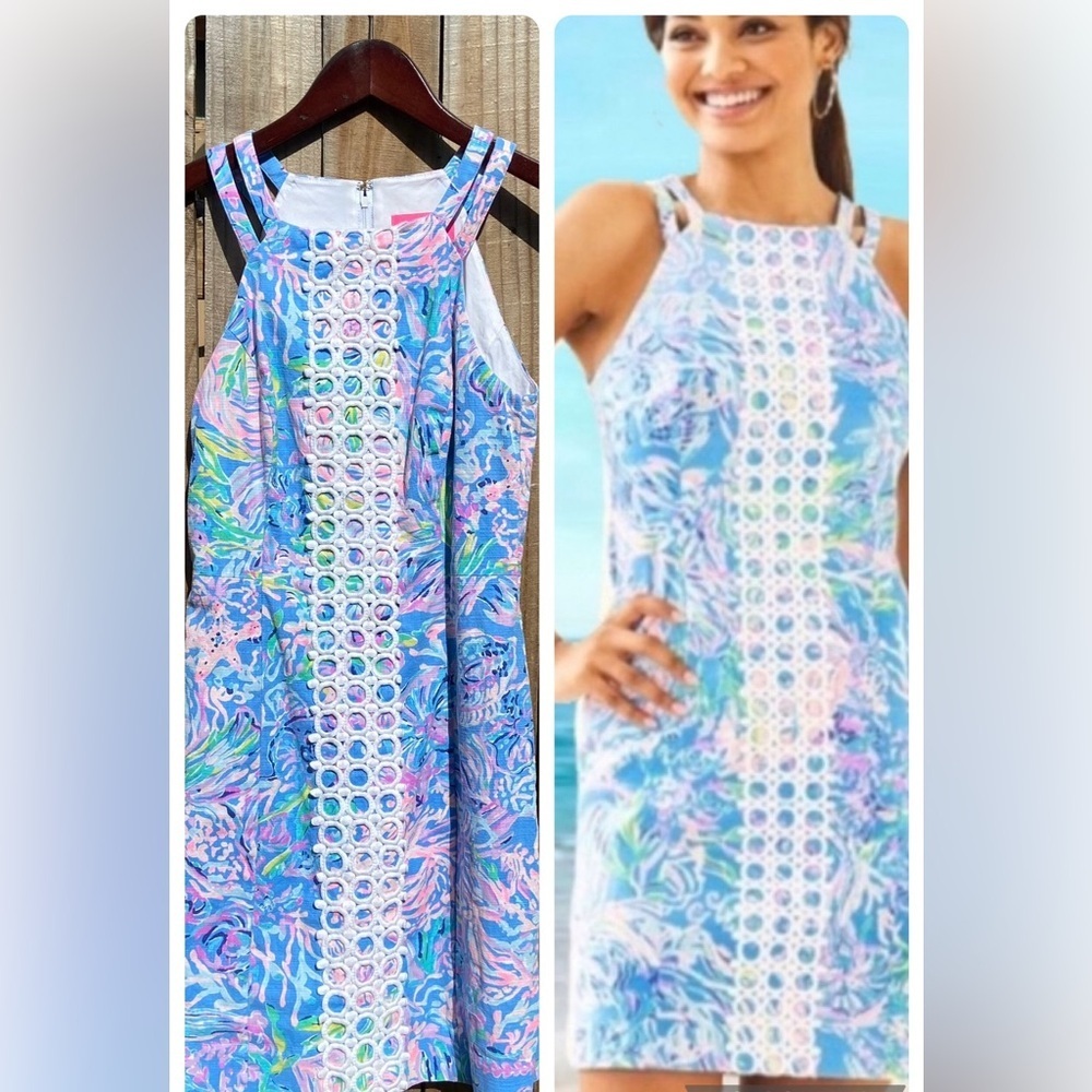 LILLY PULITZER Pearl Shift Stretch| All Together Now Dress Women’s Size 2